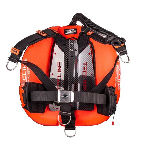Tecline Donut 22 Special Edition orange, Carbon backplate with DIR harness and weight pockets