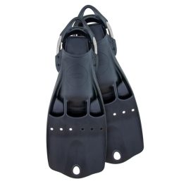 Tecline Rubber Fins LightJet with SS spring straps - black