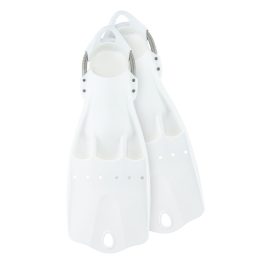 Tecline Rubber Fins LightJet with SS spring straps - white