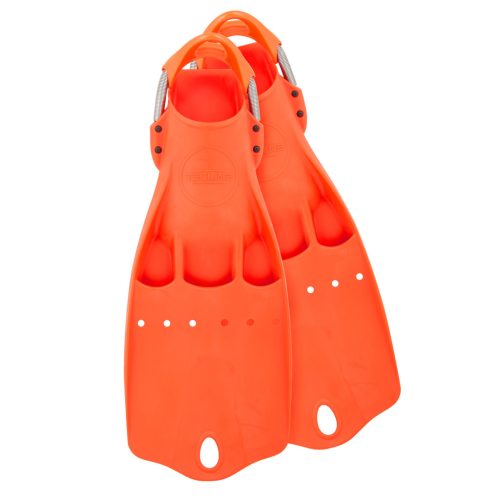 Tecline Rubber Fins LightJet with SS spring straps - orange