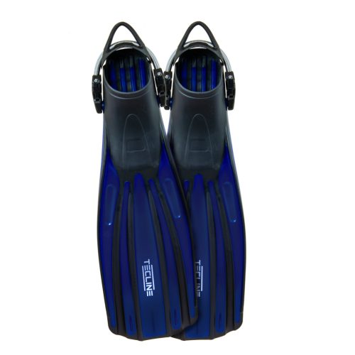 Tecline Fins RecTec with SS spring straps - blue
