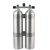 Double alu tank brushed 2 x 11,1L, 186 mm, 200 Bar, Tecline, 60 mm tank bands, manifold, rubber knobs